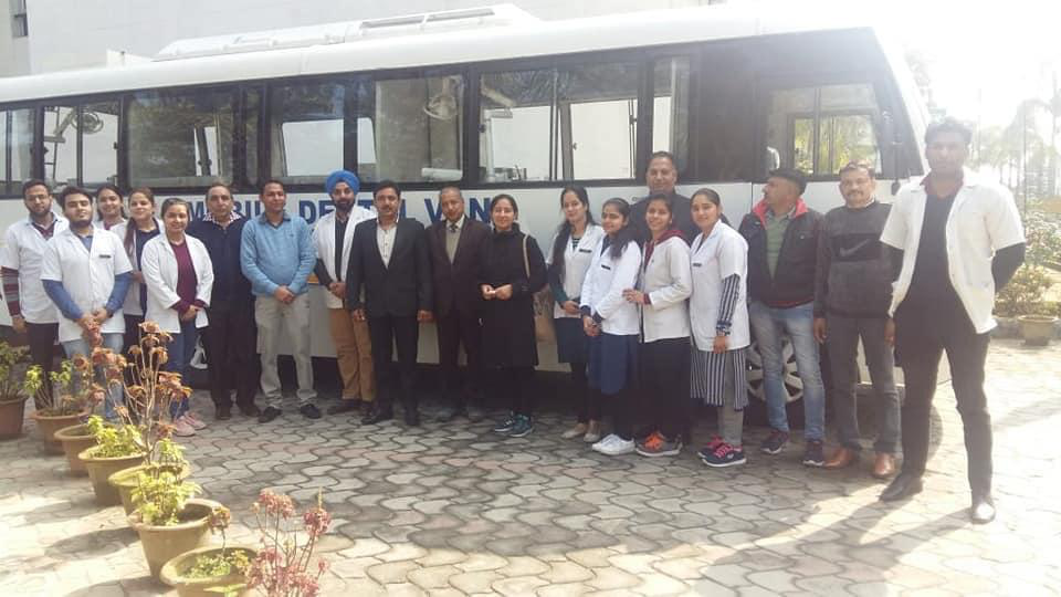 CDL college of Ayurveda organised dental hygene awareness and dental check up activity  in colaboration with team of DAV dental college, yamunanagar