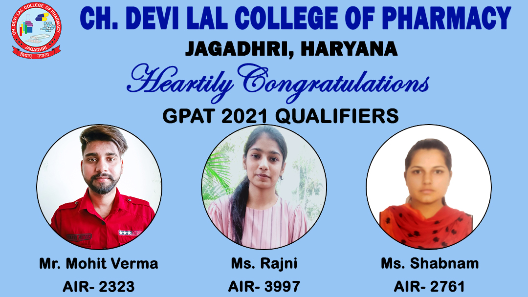 3 Students Qualify GPAT 2021
